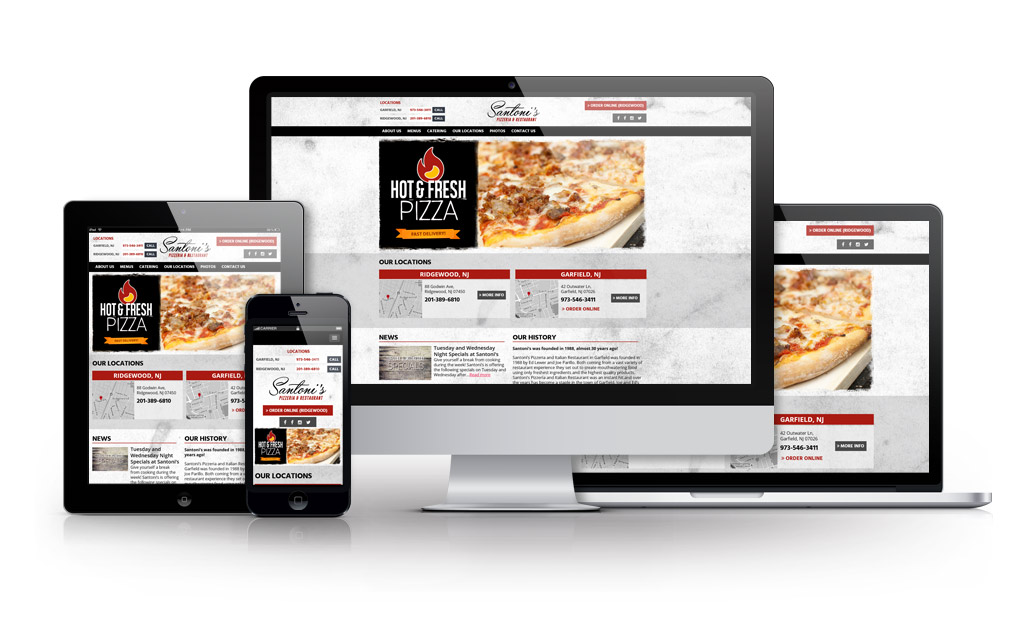 Welcome to the New Santoni's Pizza Website